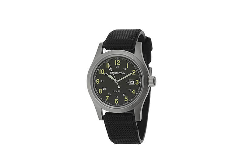 Hamilton horlogeband H68511333 - zwart nylon
