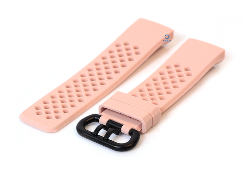 Fitbit Charge 3 perforated horlogeband roze