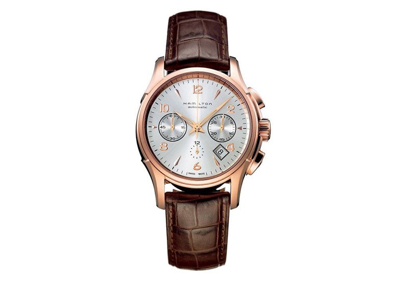 Hamilton horlogeband H32646555 - bruin leer