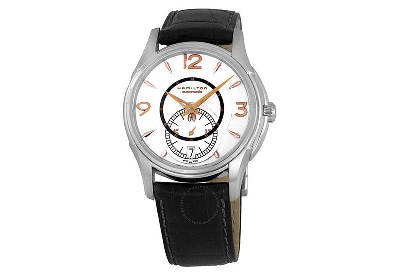 Hamilton horlogeband H32385755 - zwart leer