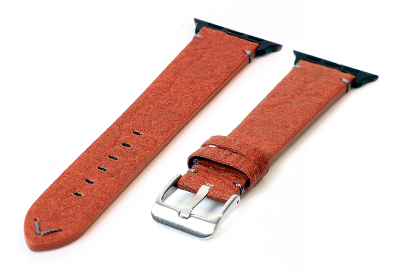 Apple Watch bandje vegan leer bruin - 44/45/46/49mm