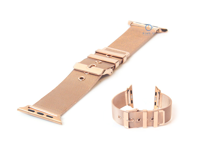 Apple watch horlogeband rose goud milanees (38mm/40mm)
