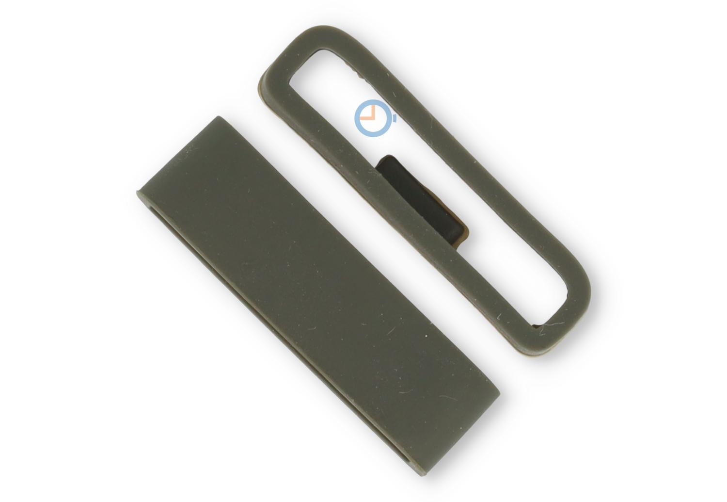 Flexibel band lusje met antislip 24mm - groen rubber - 1 stuks