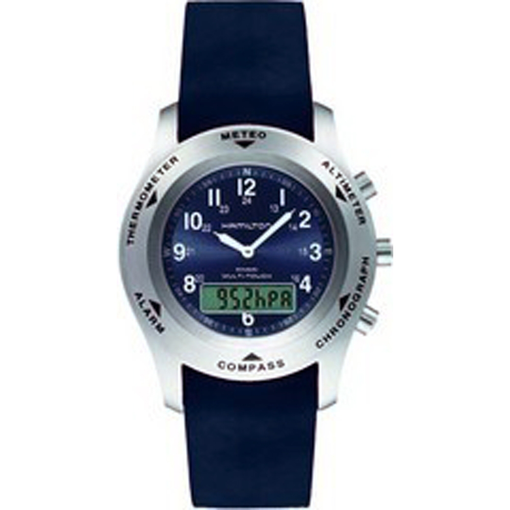 Hamilton horlogeband H91534643 - blauw siliconen