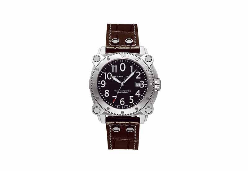 Hamilton horlogeband H78555533 - bruin leer
