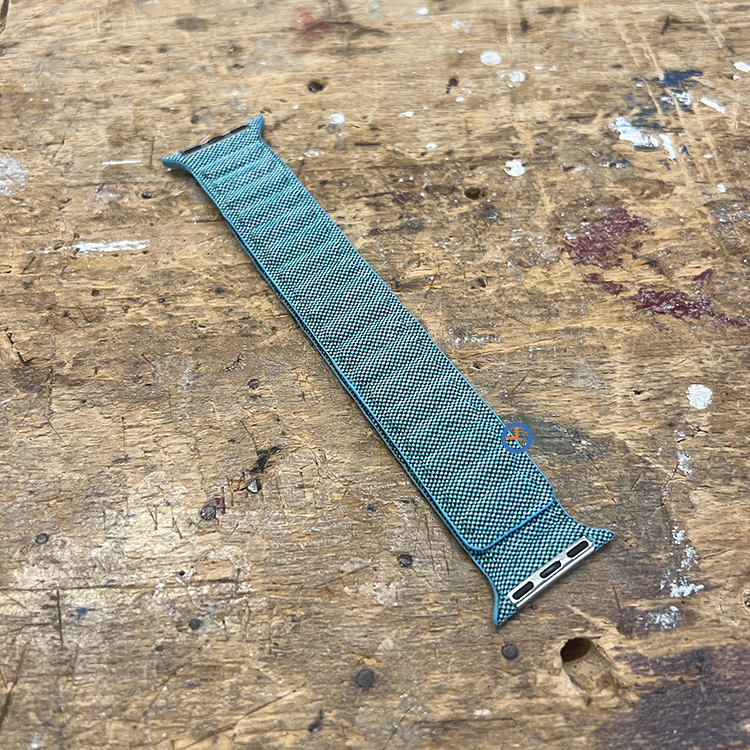 Denim Nylon Magnetic Bandje - Apple Watch 45mm - turquoise