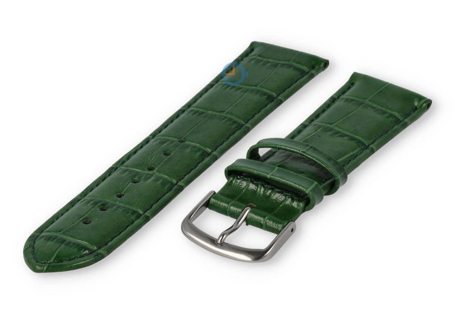 Licht opgevuld horlogebandje - 22mm - jachtgroen