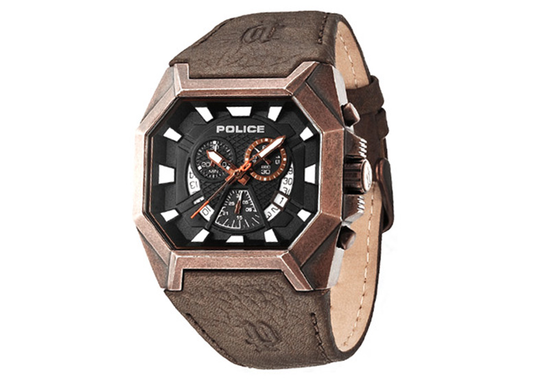 Police horlogeband P13837J bruin