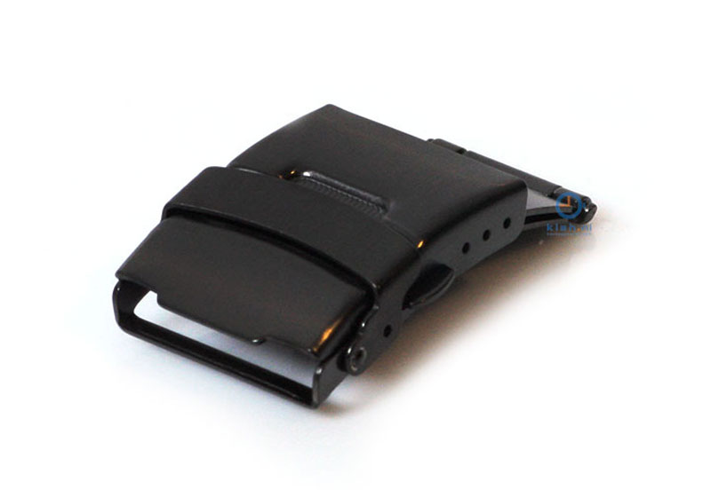 Vouwsluiting voor leer - 18mm - mat zwart