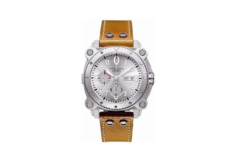 Hamilton horlogeband H78616553 - bruin leer