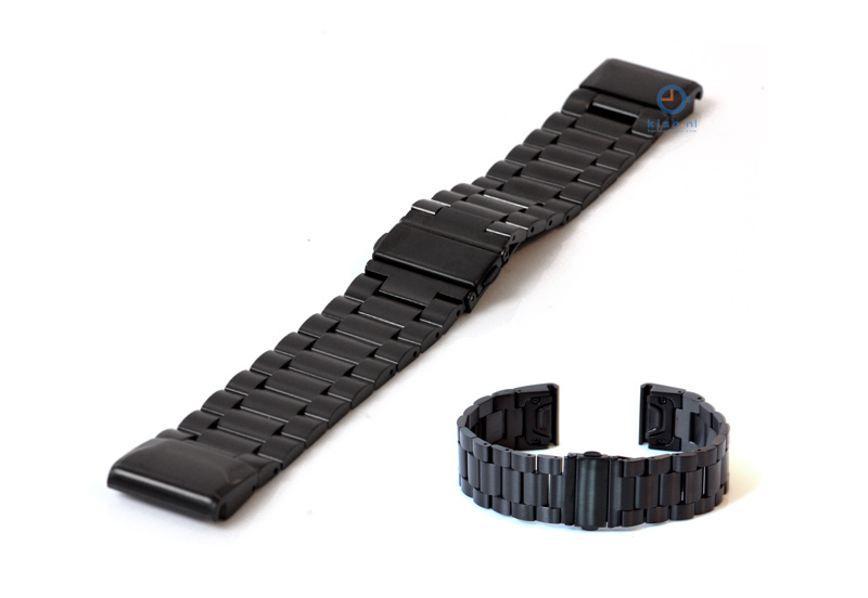 Garmin Fenix 5/6/7 horlogeband staal zwart