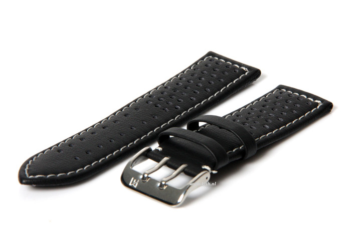 Horlogeband 20mm zwart (waterproof)