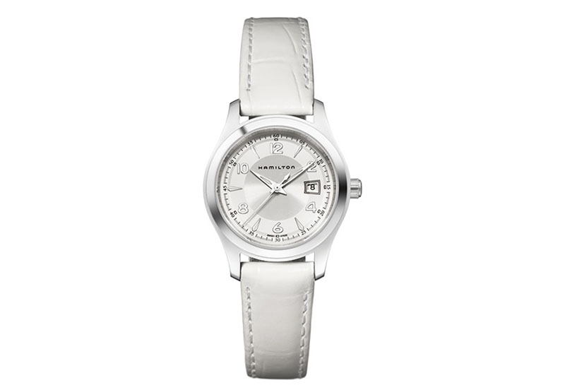 Hamilton horlogeband H18251915 - wit leer