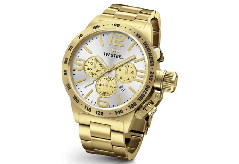 TW Steel Canteen CB83 horlogeband goud - 22 mm