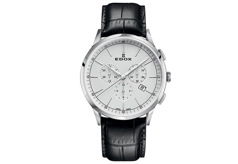 Edox Les Vauberts 10236 Horlogeband Zwart