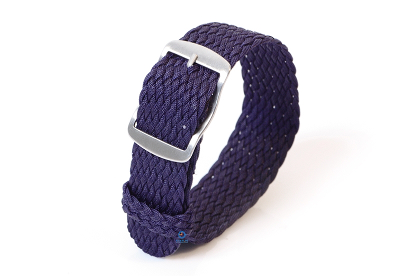 Perlon horlogeband 22mm donkerblauw