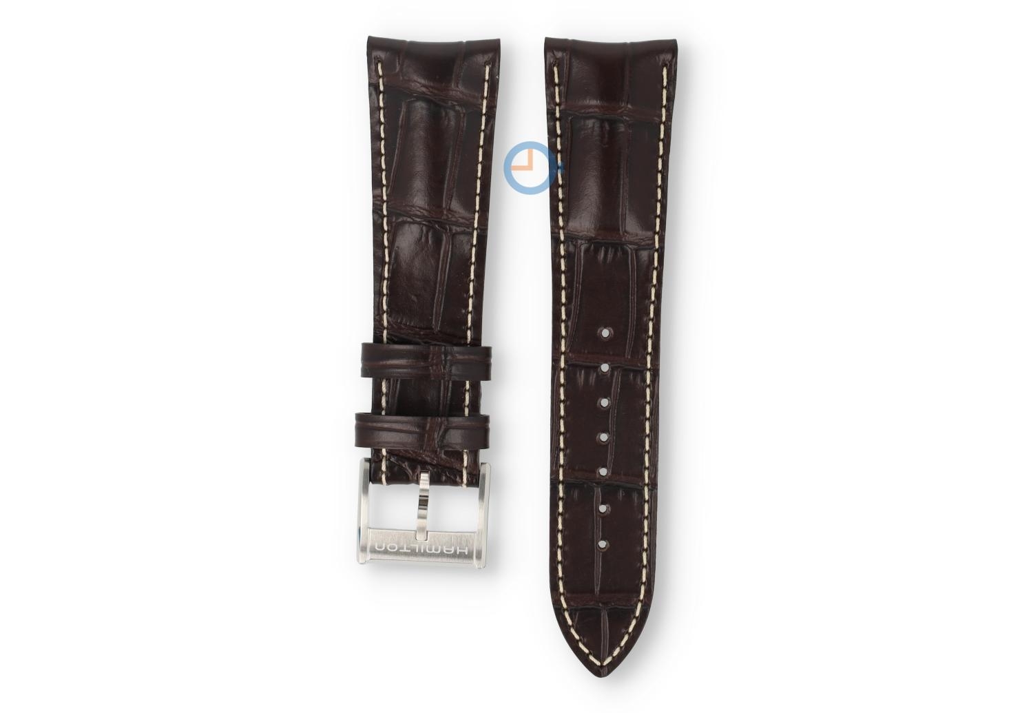 Hamilton horlogebandje - 24/20mm - bruin leer