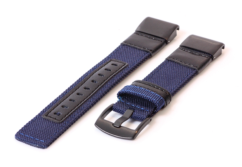 Garmin Fenix 5/6/7 nylon horlogeband donkerblauw